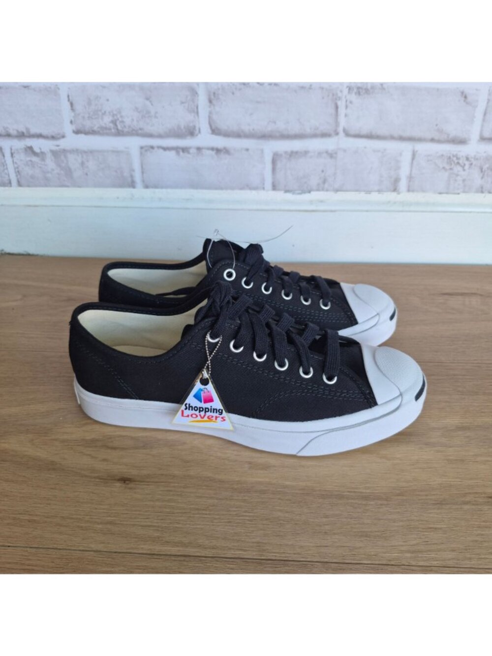 ⭐Converse Jack Purcell JP OX Canvas 7.5 Women Shoes Sneakers Black White 164056C - Picture 9 of 12